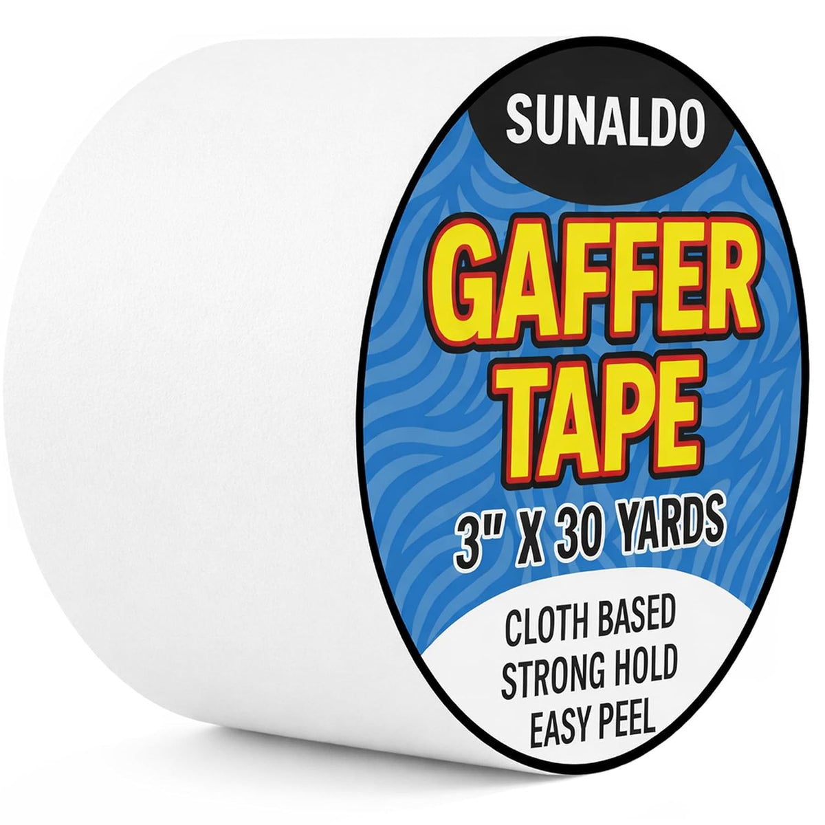Gaffers Tape (3"x30 yards) Heavy Duty, Easy Rip, No Residue | White