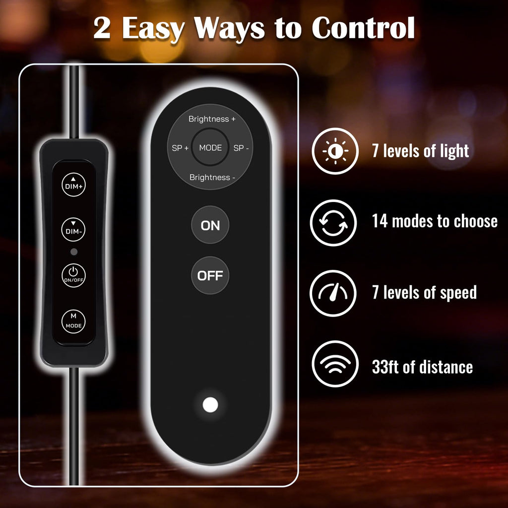 LED Open Signs for Business, 30"x10" Remote Control Dimmable Hanging Kit