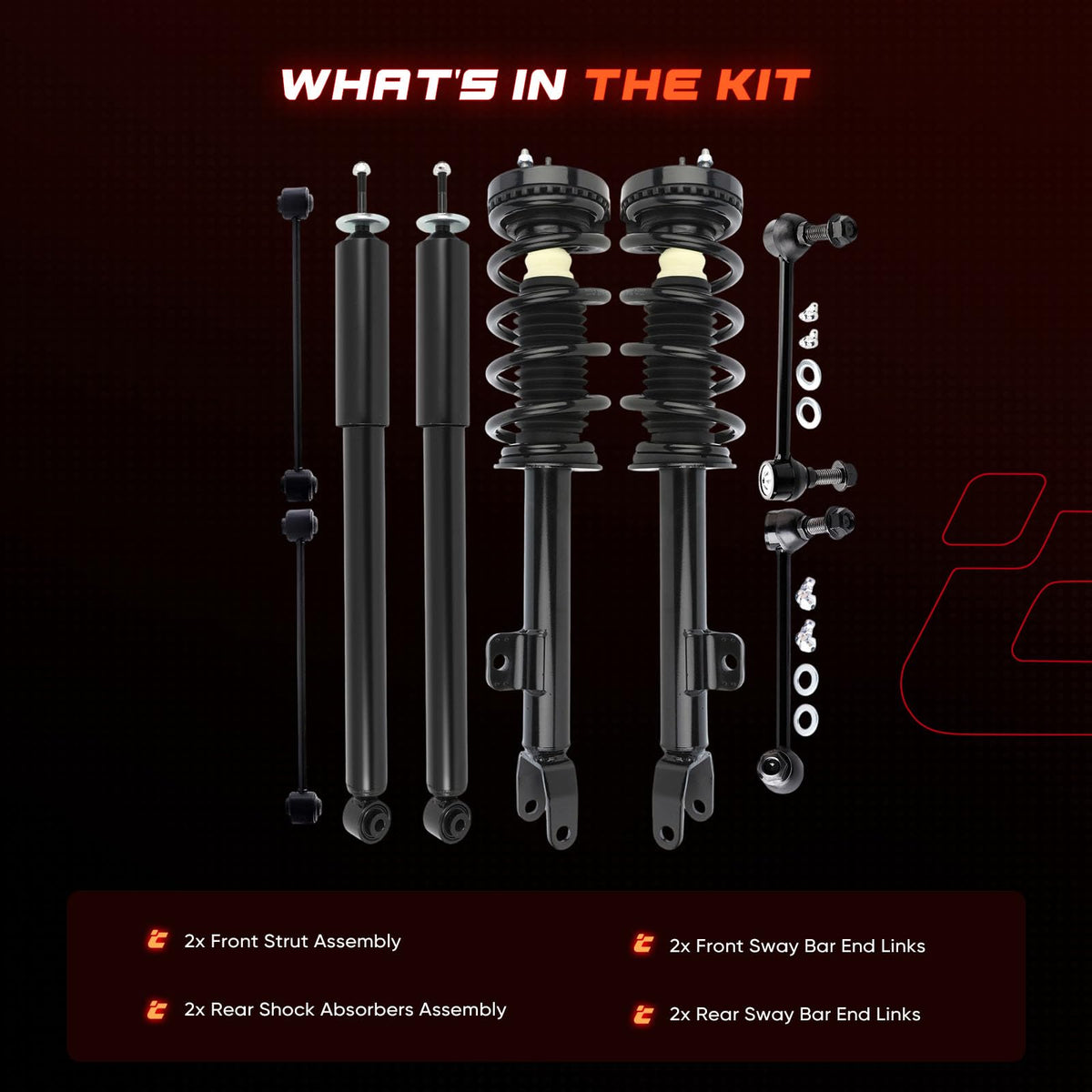 Complete Struts Suspension Shock Absorber 2012-2017 for Dodge Challenger
