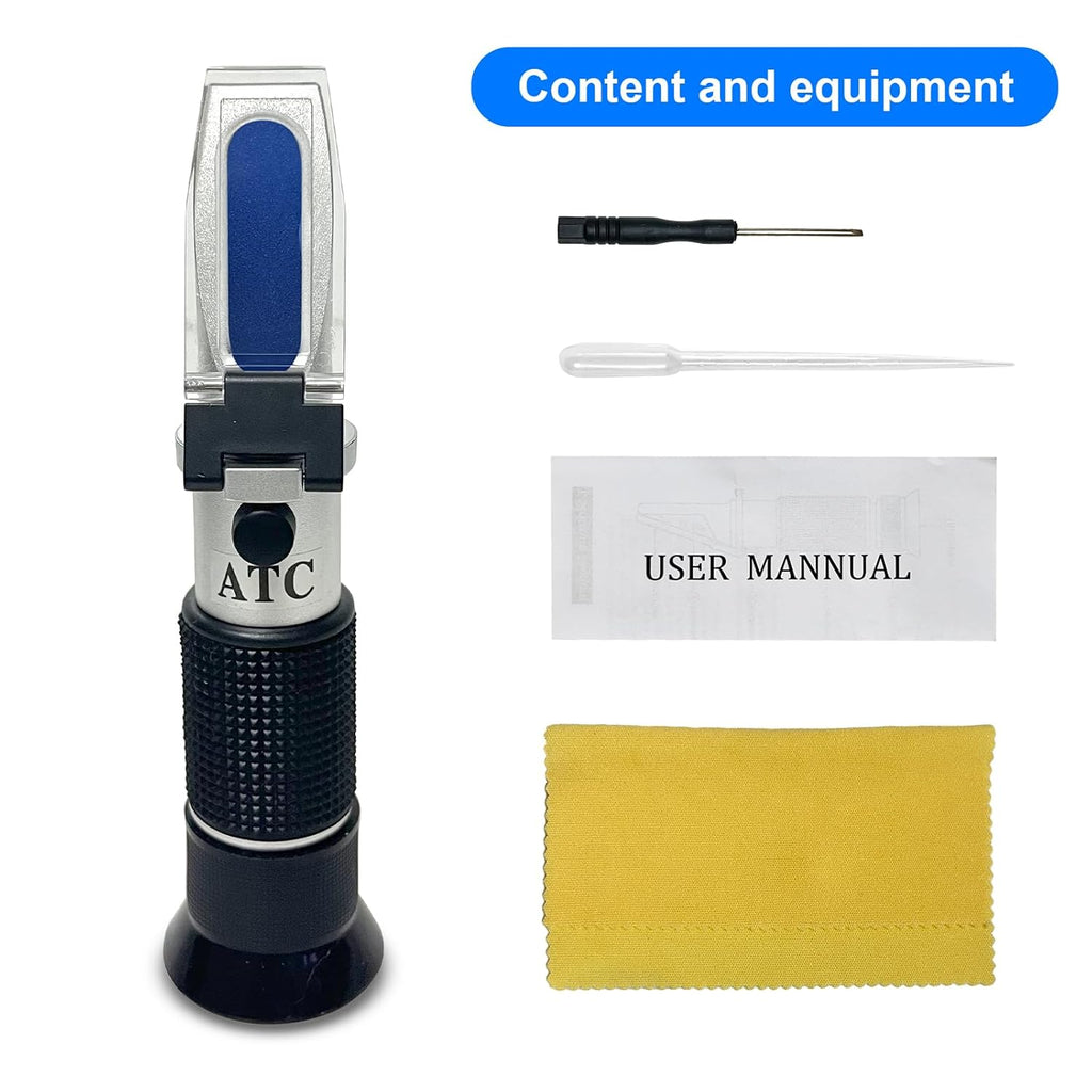0-80% ABV Alcohol Refractometer for High-Proof Distilled Spirits | High-accuracy 0–80% ABV alcohol refractometer with