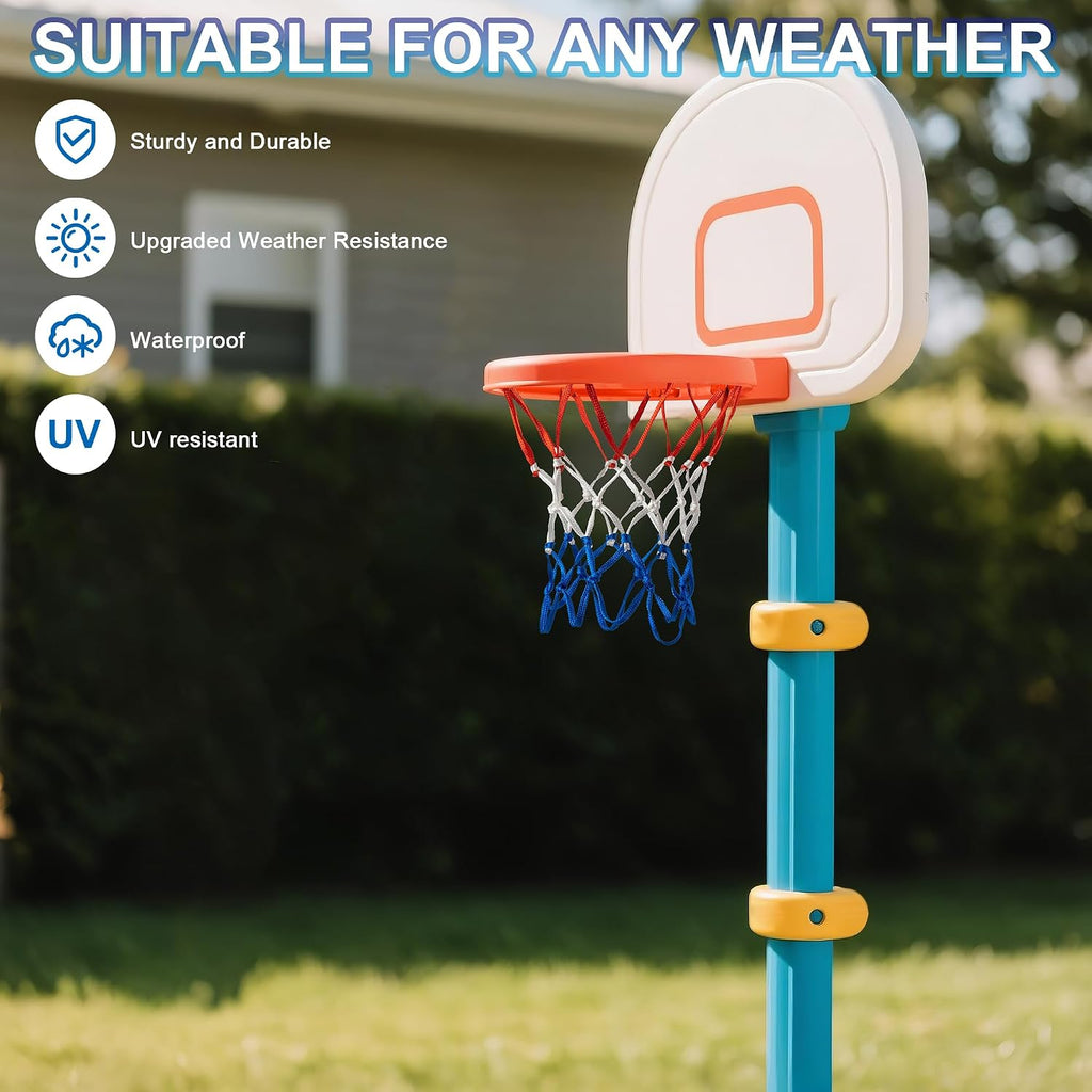 2 Pack Mini Basketball Net Replacement,8 Loops Indoor Outdoor Nets,Suitable for Doors and Walls