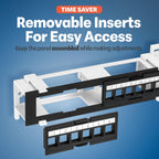Everest Media 12-Port Keystone Patch Panel (1-Pack) 89D Wall Mount Bracket