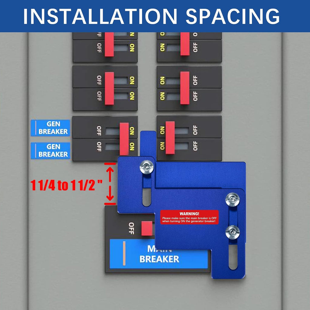 Blue Generator Interlock for Eaton/Cutler Hammer/BR Panels