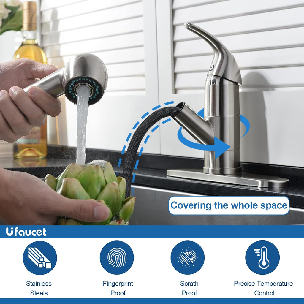 Kitchen Faucet with Pull Out Sprayer, Kitchen Sink Faucet