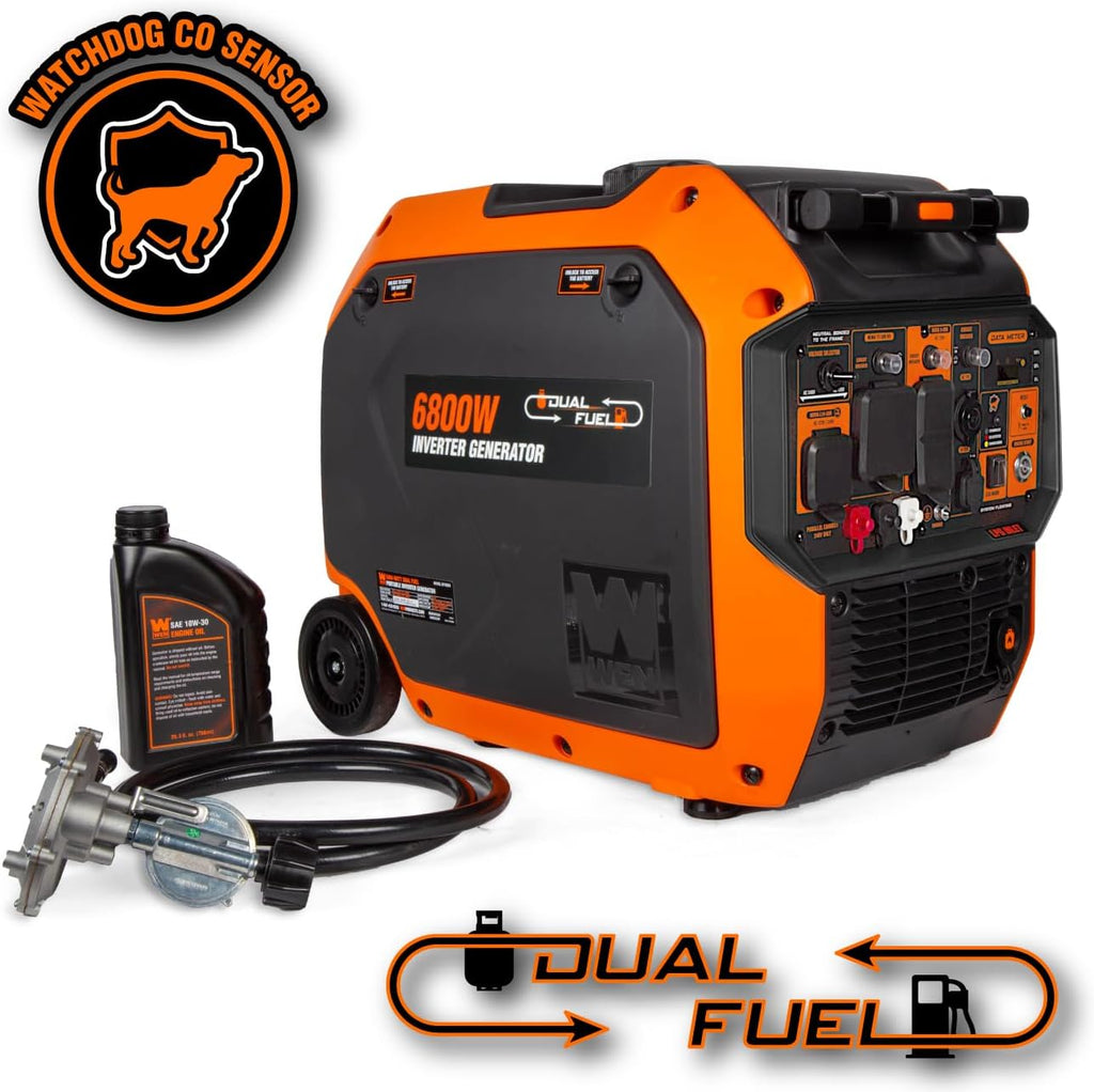 6800-Watt Dual Fuel RV-Ready Electric Start Portable Inverter Generator with Fuel Shut Off and CO Watchdog for