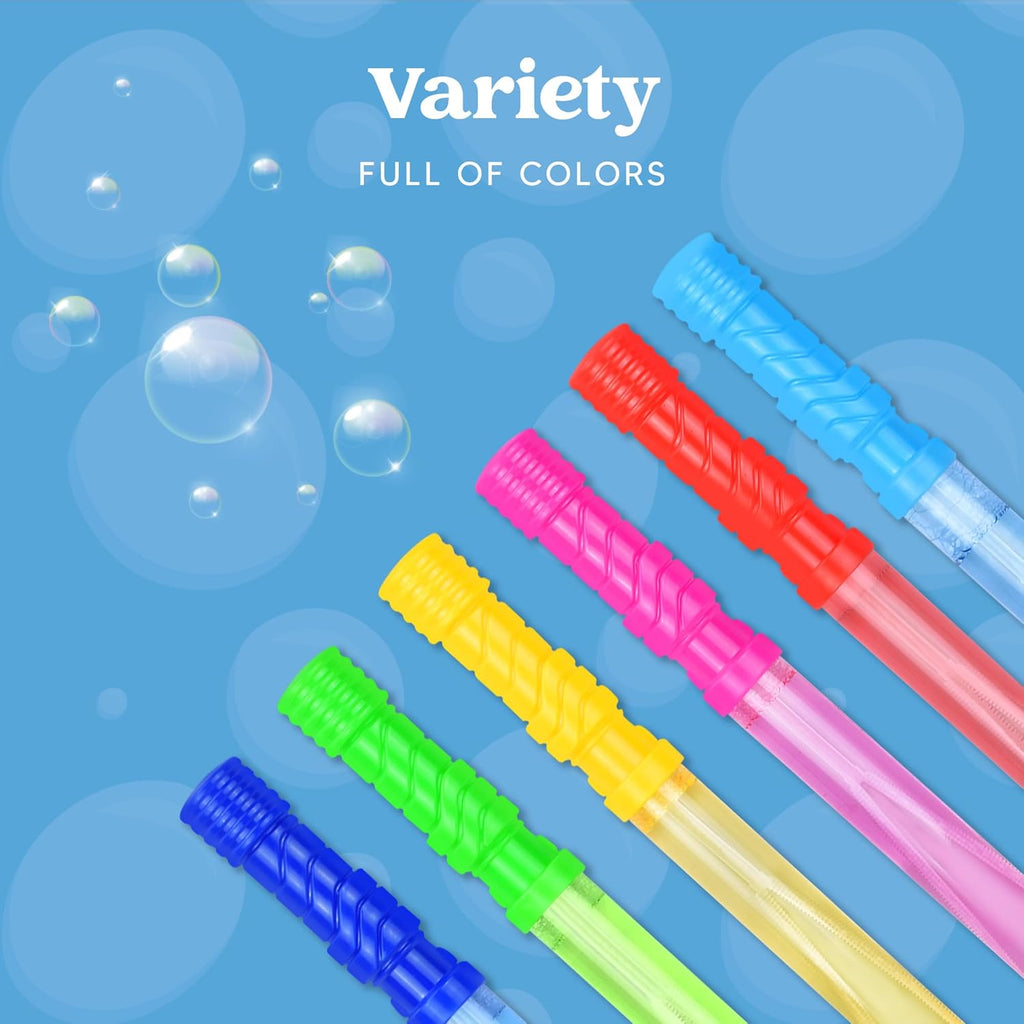 14.6’’ Big Bubble Wands for Kids, 6 PCS Bubble Wand with Refill Solution for Summer Toy Party Favor, Outdoors Toy