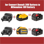 Adapter for Dewalt 20V Battery Adapter Convert to for Milwaukee M18 Battery