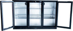 Hakka 53 Inch Back Bar Cooler - 3 Glass Doors Beverage Refrigerator