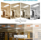 2 Pack 2x4 LED Troffer Light,4CCT 5WAAT Selectable,ETL&DLC Listed