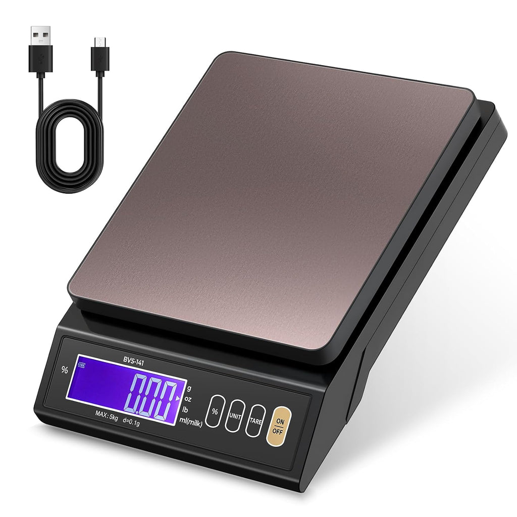 Baking Scale 0.1 Gram Accuracy Digital Scale for Kitchen, Candle, Soap and Sourdough Bread Making, with Percentage