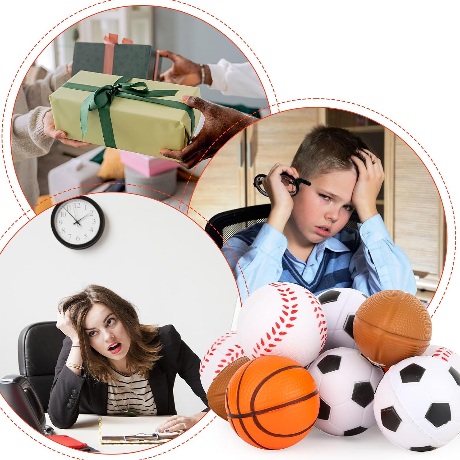 Mini Sport Stress Ball 20 Packs Sport Party Supplies Small Foam Anxious Toy Baseball Basketball Football Soccer