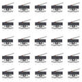 50PCS Micro Limit Switch AC 125V 3Pin with Lever 13.5MM Momentary Push Button