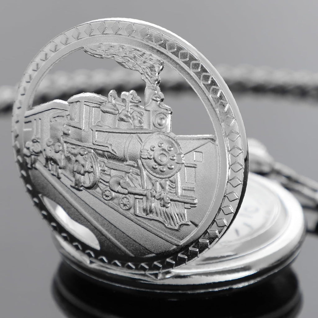 Vintage Pocket Watch Train Pocket Watch Men Women Gift | Vintage Pocket Watch Train Pocket Watch with Chain Best