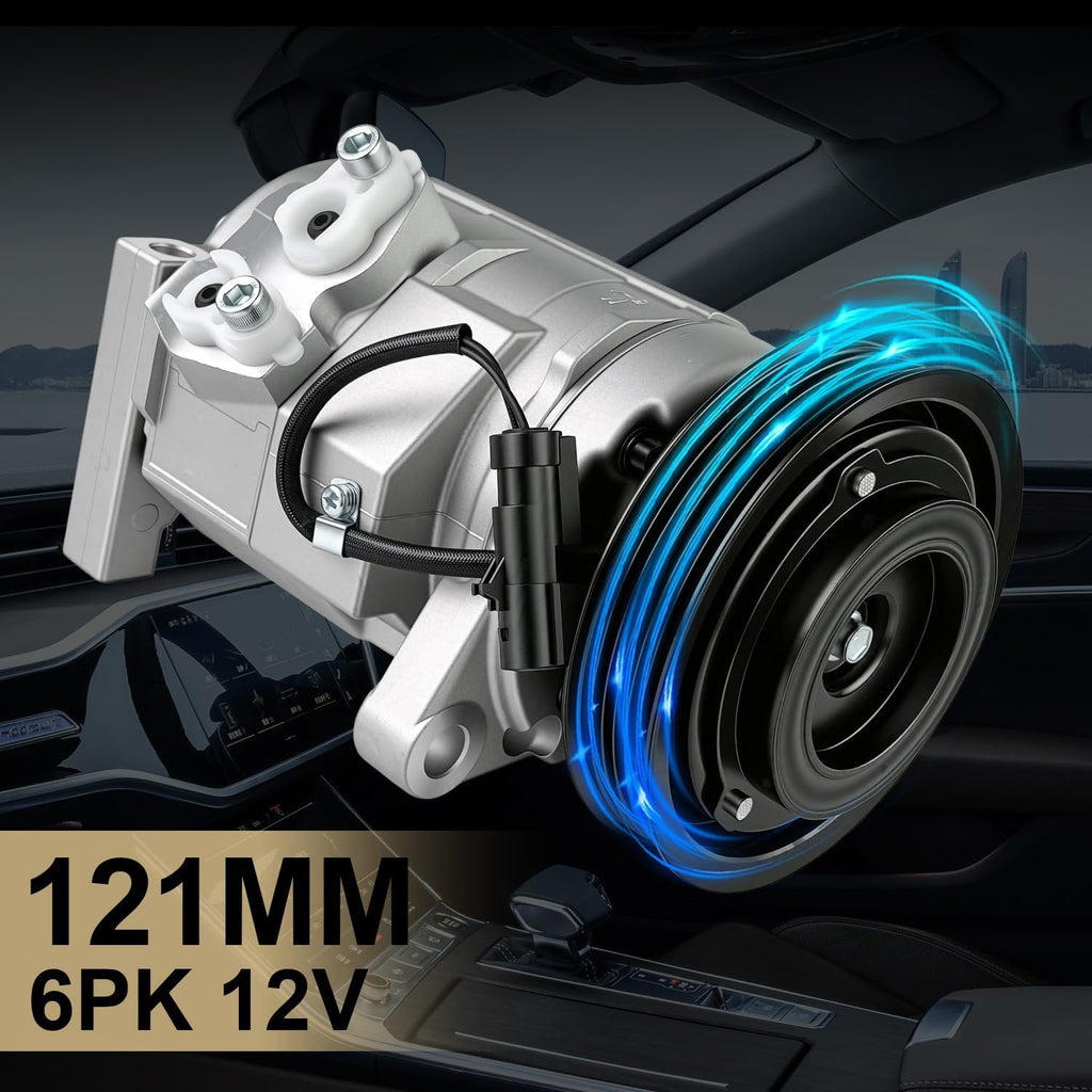 A/C Compressor with Clutch Fit for Grand Caravan 2002-2007, Town Country