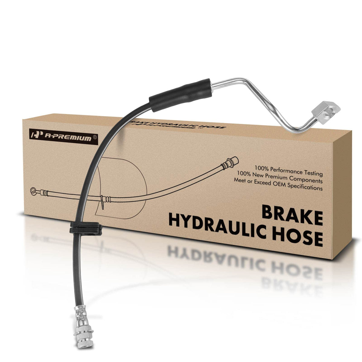 A-Premium Front Driver Brake Hydraulic Hose Compatible with Ford