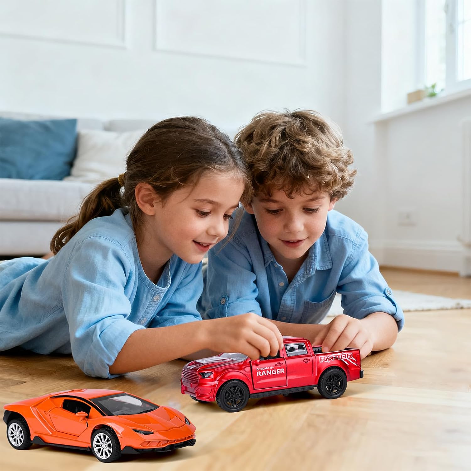 Metal Diecast Cars Toy,1:36 Pull Back Toy Cars with Opening Doors,4 Pack | Kid Race Cars Toys Set,Boy Model Toy Car