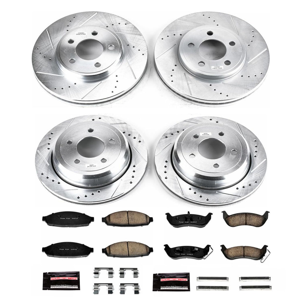 PowerStop Z23 Performance Brake Pad & Rotor Kit Front & Rear K1365