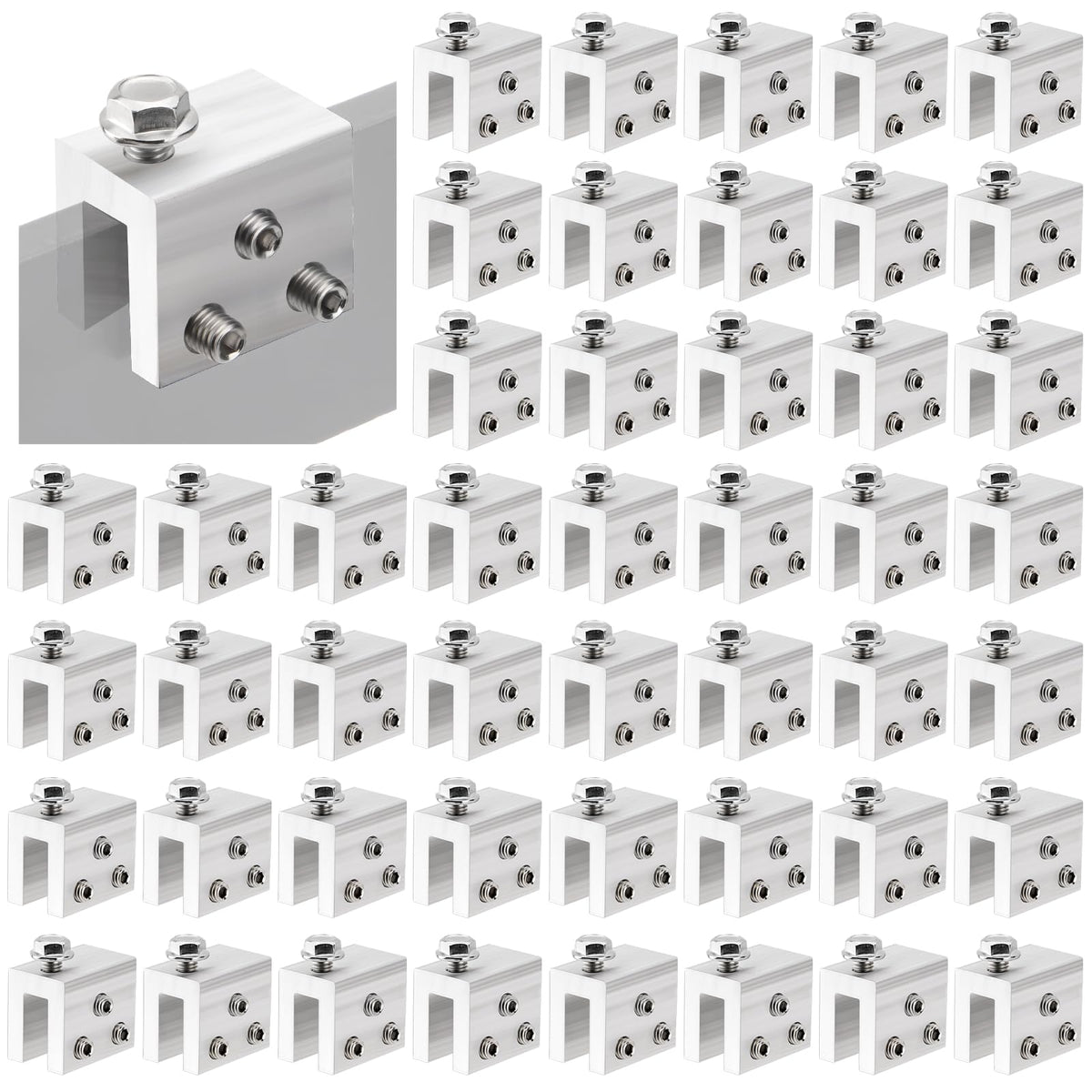 48PCS Standing Seam Roof Clamps