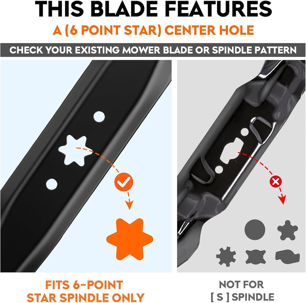 942-04308-X 942-04308 42" Mulching Blades for Troy-Bilt Pony Super Bronco Mustang Cub Cadet XT1 XT2 42 ZT1 RZT-42