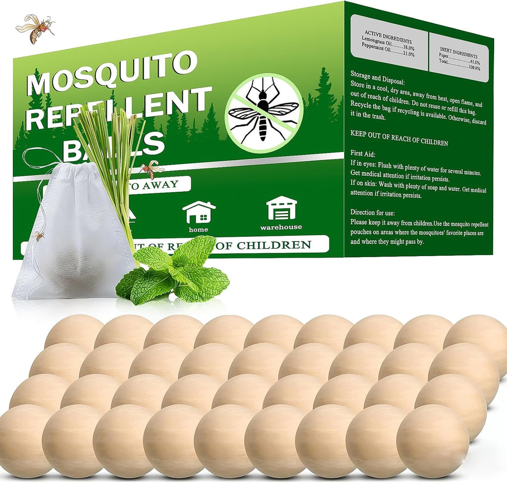 Mosquito Repellent Outdoor Patio 36 Balls - Mosquito Repellant Indoor & Outdoor for Yard Home Patio Travel Camping