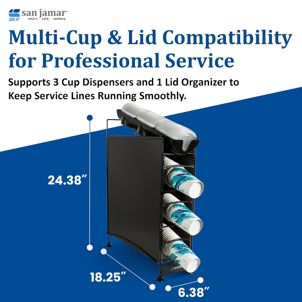 4-Tier Countertop Three-Cup Dispenser with Adjustable Coils