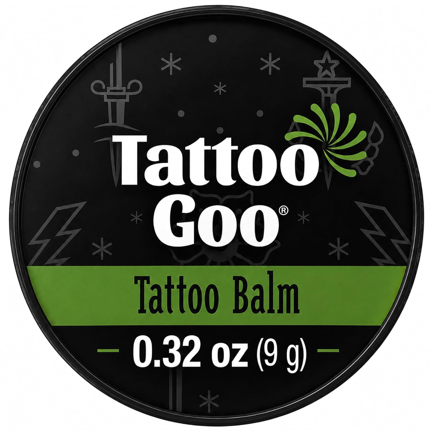 Tattoo Aftercare Balm, 0.32 oz (Travel Size), Natural Olive Oil & Beeswax, Supports Vibrant Color, Hydrates Fresh