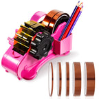 Pink Heat Tape Dispenser Sublimation Set with 5 Multi-Size Tapes
