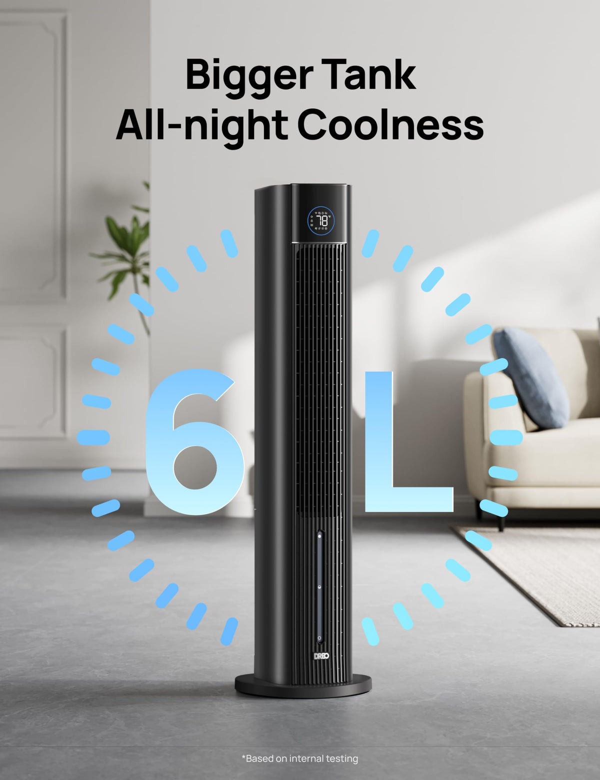 Evaporative Air Swamp Cooler, 43" Cooling Fans that Blow Cold Air
