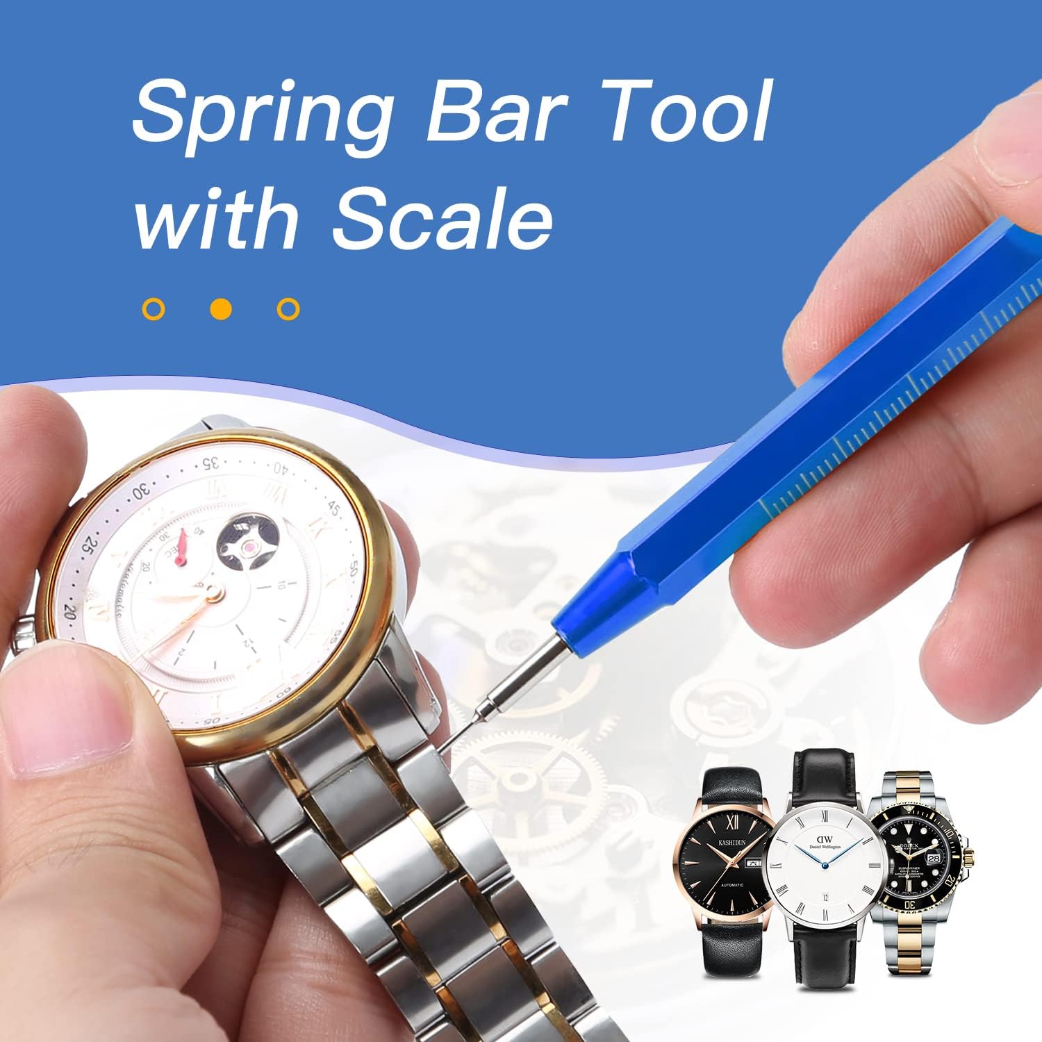 Watch Repair Kit, Professional 208Pcs Watch Battery Replacement | Watchband Link & Back Remover Spring Bar Tool Kit