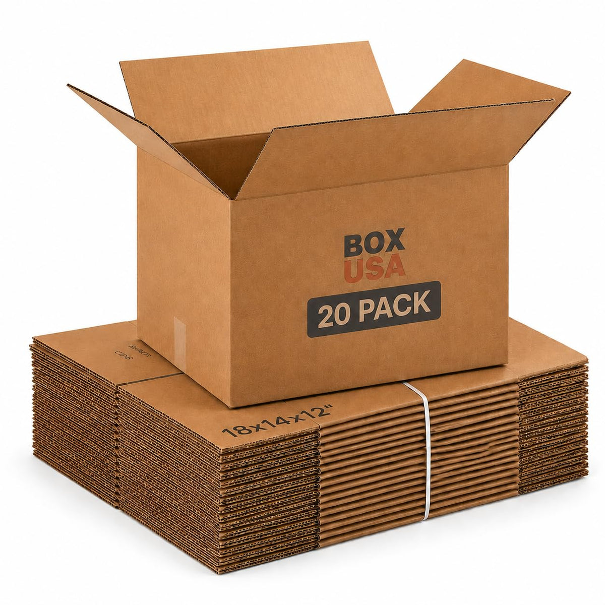 Moving Boxes Medium 18"L x 14"W x 12"H 20-Pack - Corrugated Cardboard Box for Shipping, Mailing, Packing, Packaging