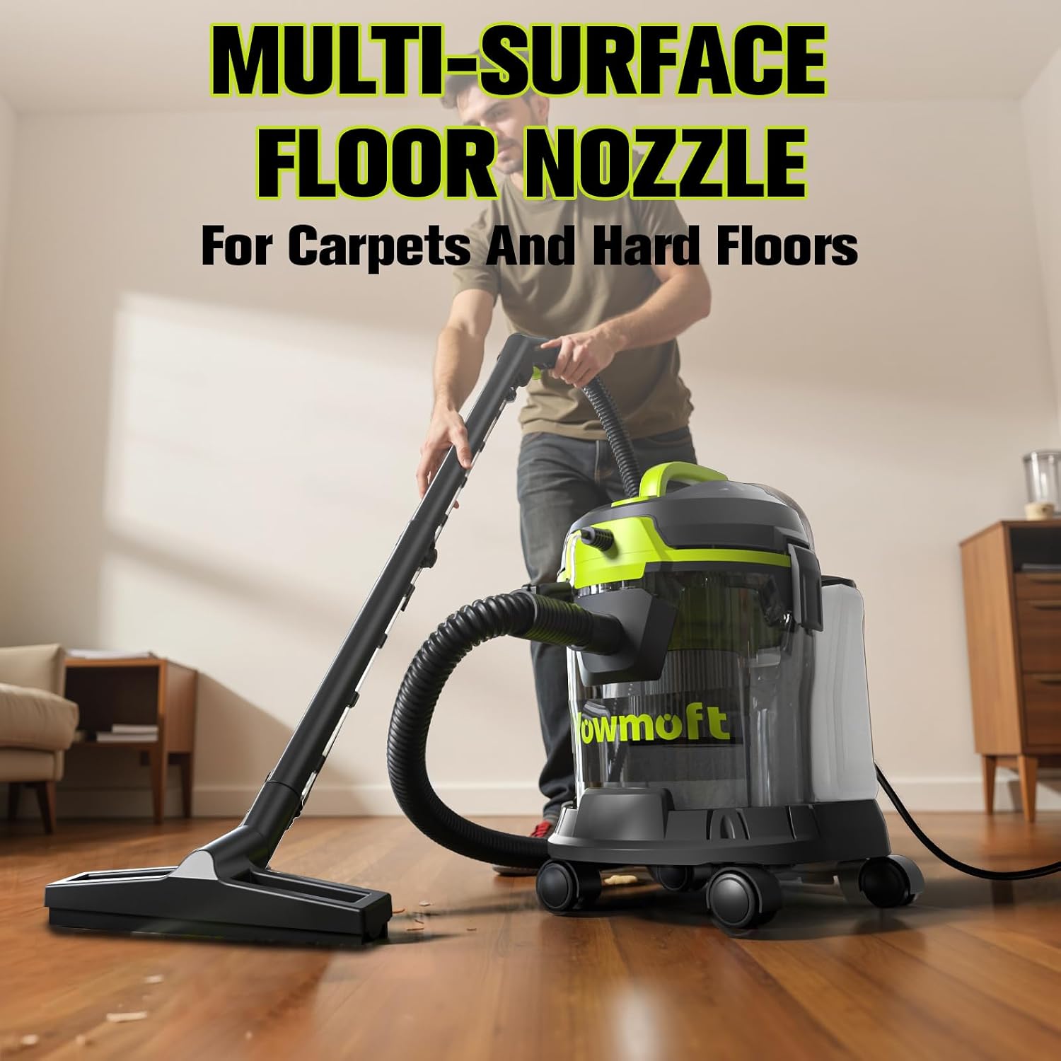 4 Gal Carpet Extractor Wet Dry Upholstery Vacuum 5.5 HP (YDWM4-S) | 3-in-1 Car Shampooer & Interior Cleaner Machine