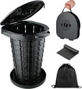 XXL Portable camping Toilet, Foldable and Height Adjustable, Load Capacity 500lbs, with Carrying Handle, Perfect for