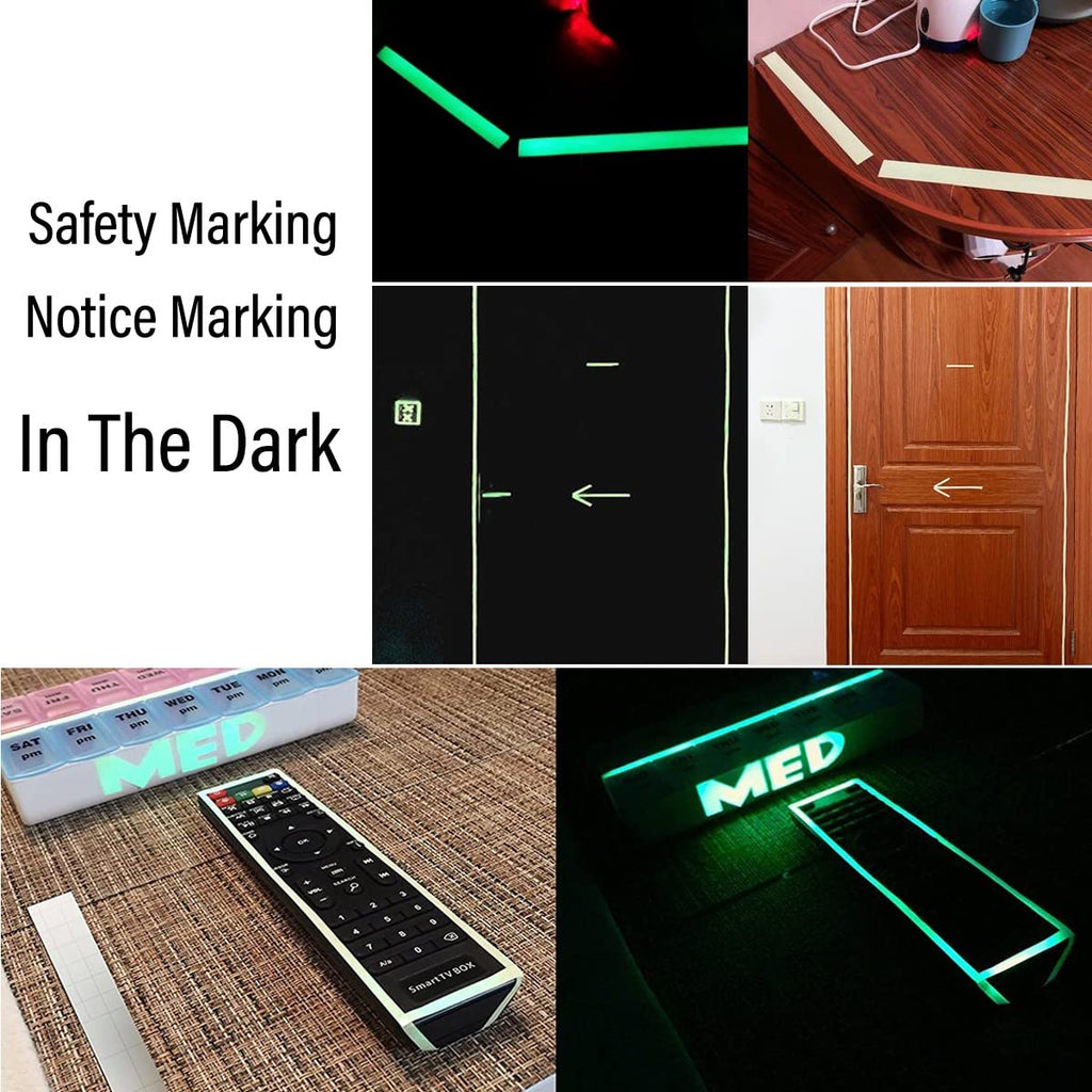 Glow in The Dark Tape, Waterproof Luminous Tape, 0.5'' x 33'