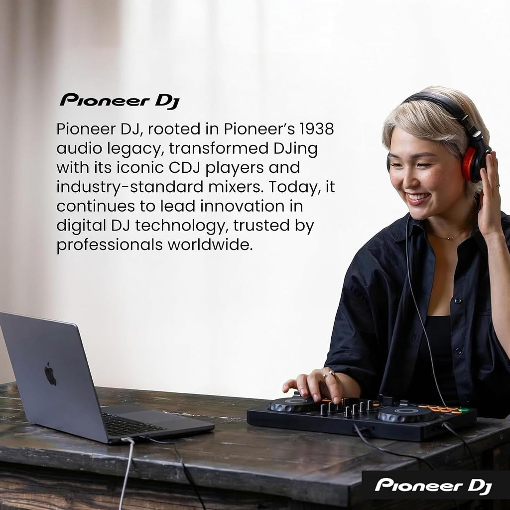 DJ DDJ-FLX4 2-Channel DJ Controller - Black Bundle with Carrying Case and Austin Bazaar Polishing Cloth