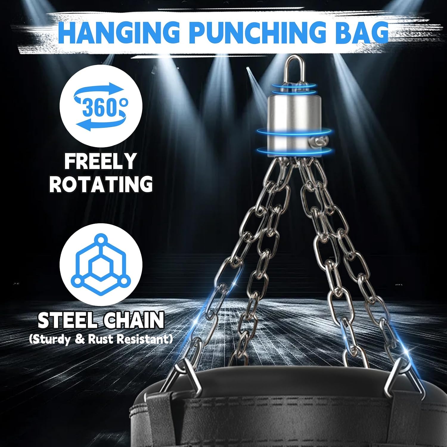 Punching Bag for Adults, 4FT Hanging Heavy Boxing Bag Set with Boxing Gloves for MMA Karate Kickboxing Muay Thai