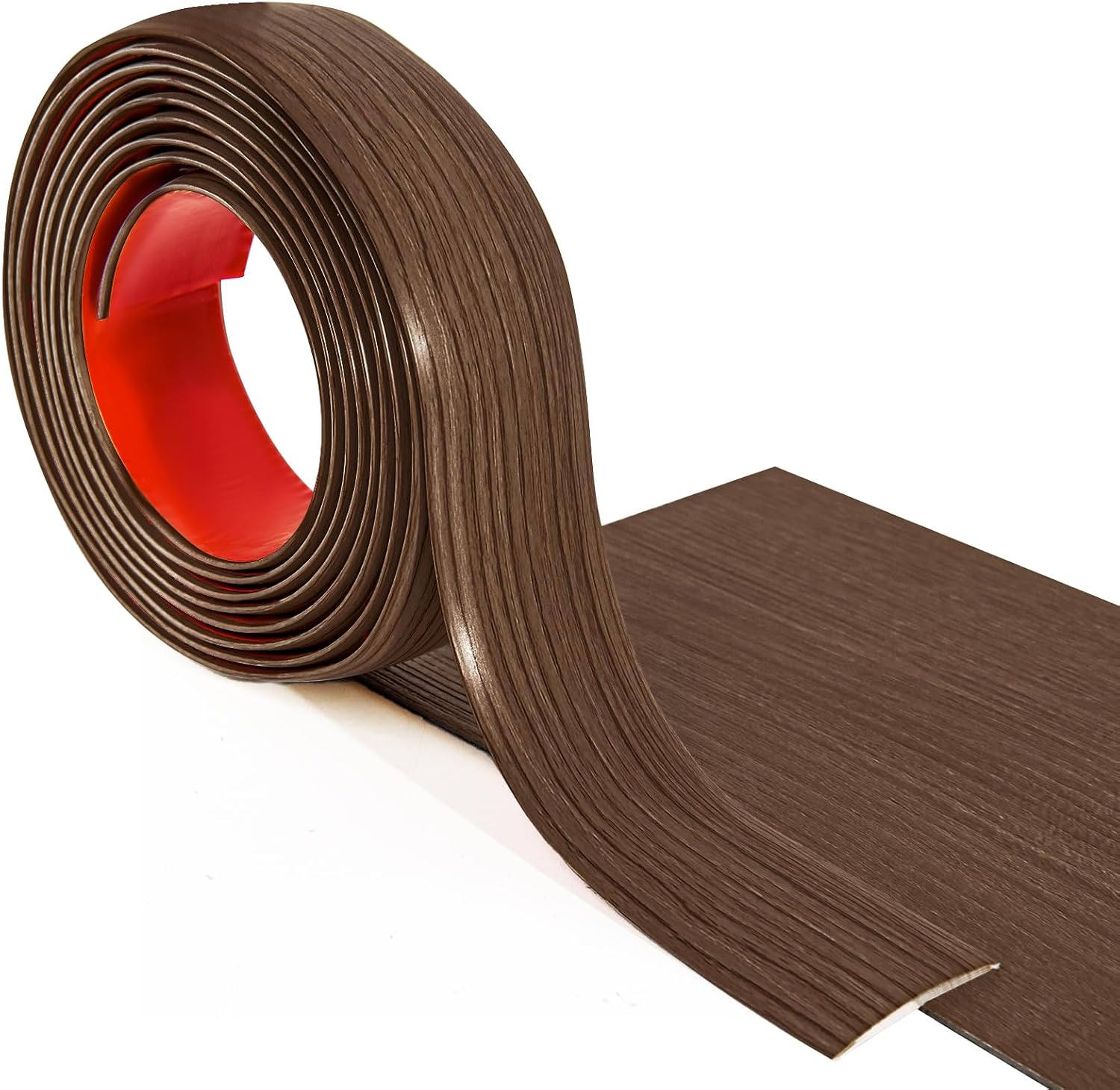 4 ft Flat Floor Transition Strip, Laminate Floor Divider, Brown