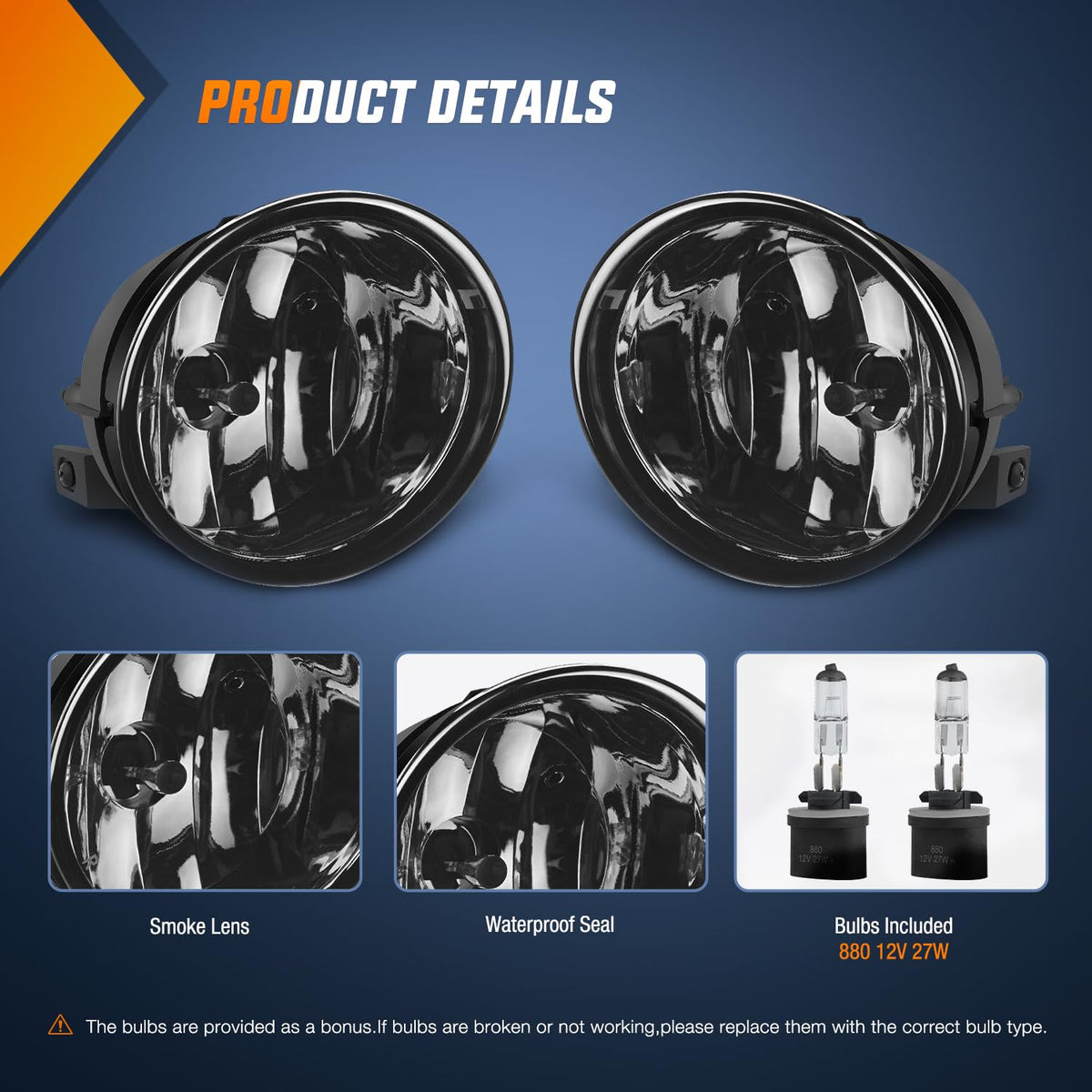 Fog Light Assembly Compatible with 2005 2006 2007 Nissan Armada