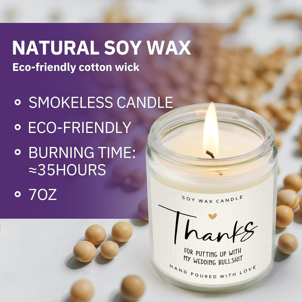 Funny Bridesmaid Gifts for Wedding Day, Officiant Gift, Scented Candle