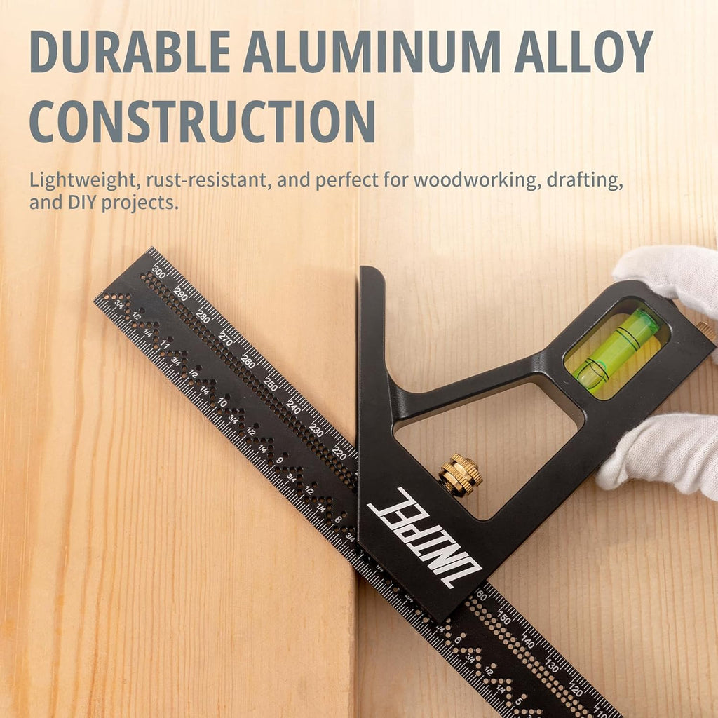 Combination Angle Square, 12-Inch Metric & Inch Ruler
