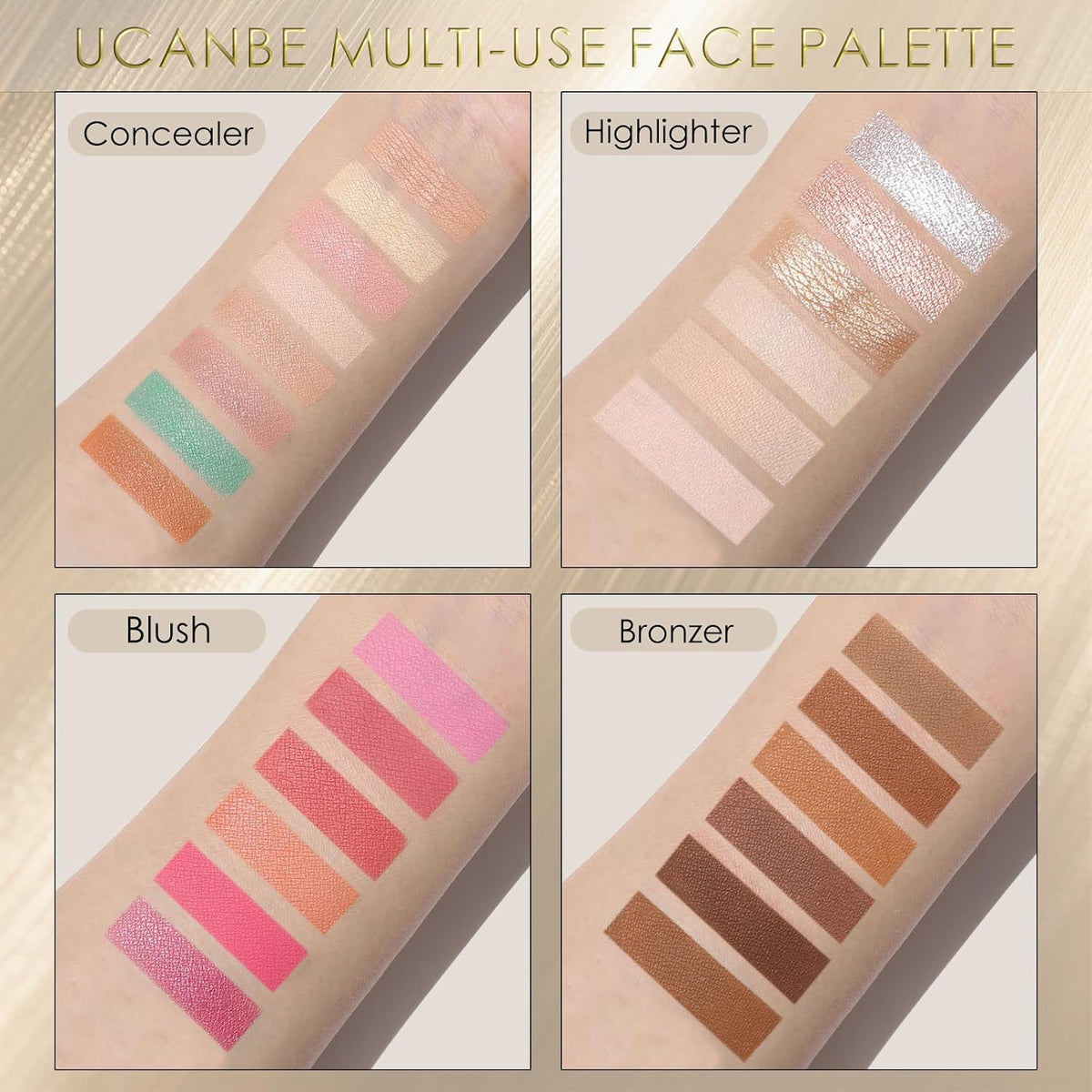 26 Colors Face Makeup Palette Set, All-in-One Makeup Set Includes Concealer, Highlight, Blush, Bronzer with 2 Brushes