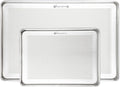 2-Piece Perforated Aluminum Baking Sheet Set - Met Lux Half & Full Size Sheet Pans, Heavy Duty, Even Airflow