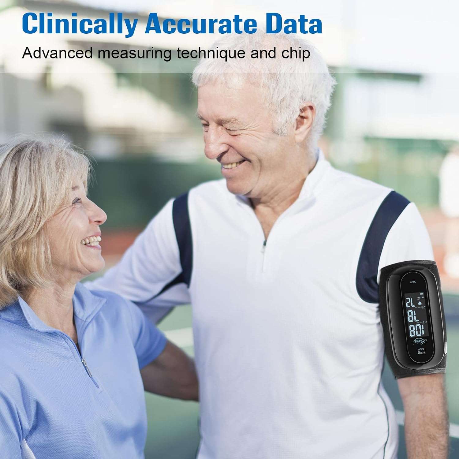 Blood Pressure Monitor Upper Arm with One Piece Design, Digital BP Machine for Home Use with Cuff Size 9-14 Inch