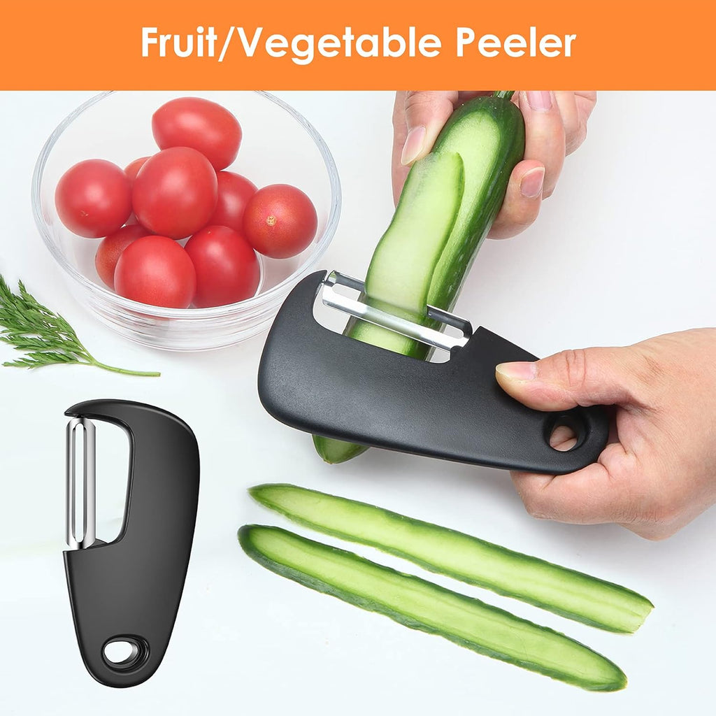 Kitchen Unique Gadgets Set 6 Pieces, Space Saving, Cheese Grater, Bottle Opener, Fruit Vegetable Peeler, Pizza