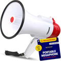 Portable Megaphone Bullhorn, Loud Speaker with Siren, Volume Control | Lightweight Portable Design with Siren Music &