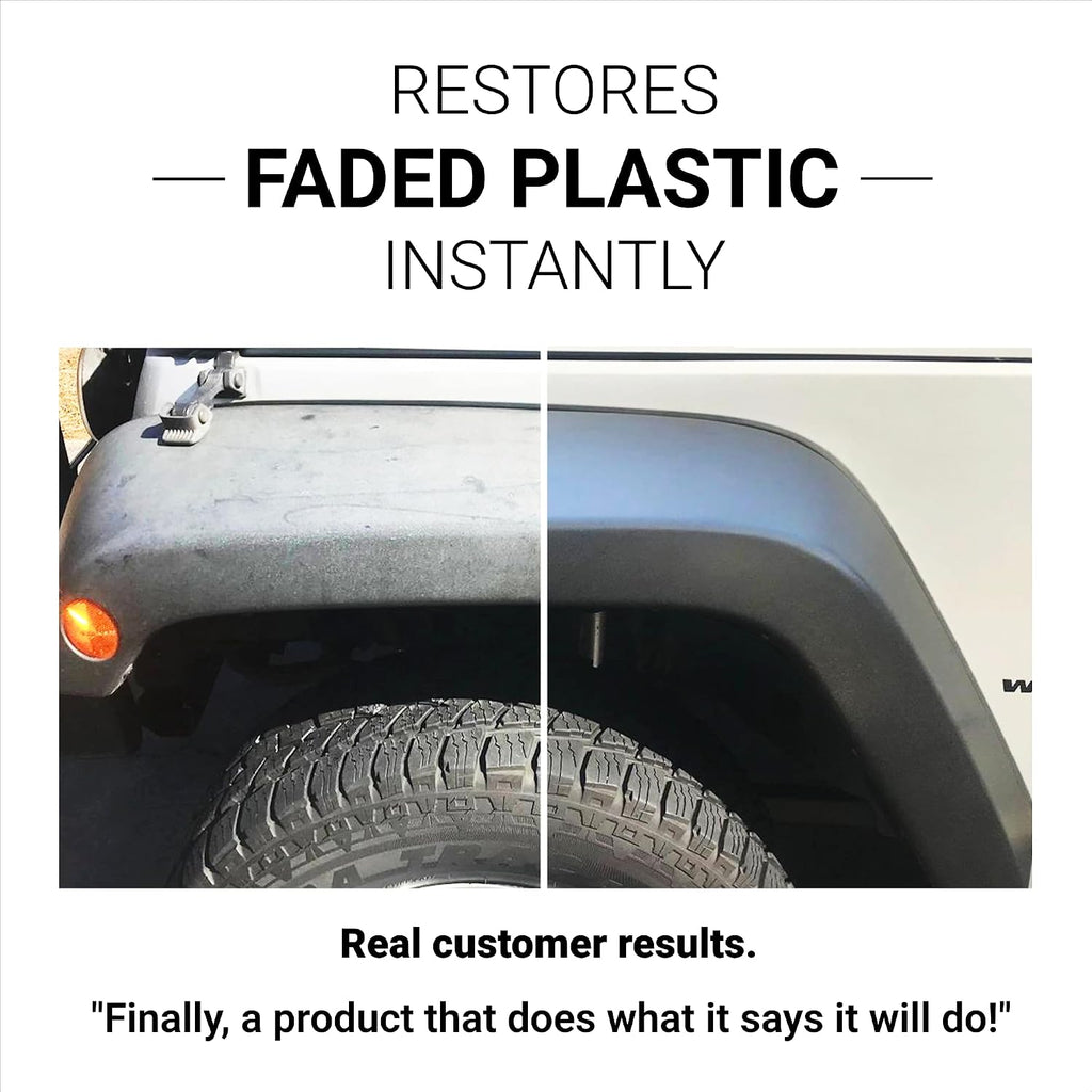 Plastic Restorer | Bring Plastic, Rubber, and Vinyl Back to Life! | User-Friendly Trim Restorer | Safe Auto Detailing