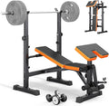 Multi-Function All in 1 Weight Bench Set - Multi-Positions Heavy Duty Weight Lifting Sit Up Bench Workout Benchs