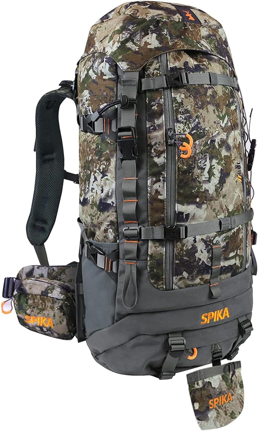 Hunting Backpacks for Men, Meat Hauler Frame Pack with Rifle Holder, 40L/80L Extendable + Capacity for Bow Rifle Gun