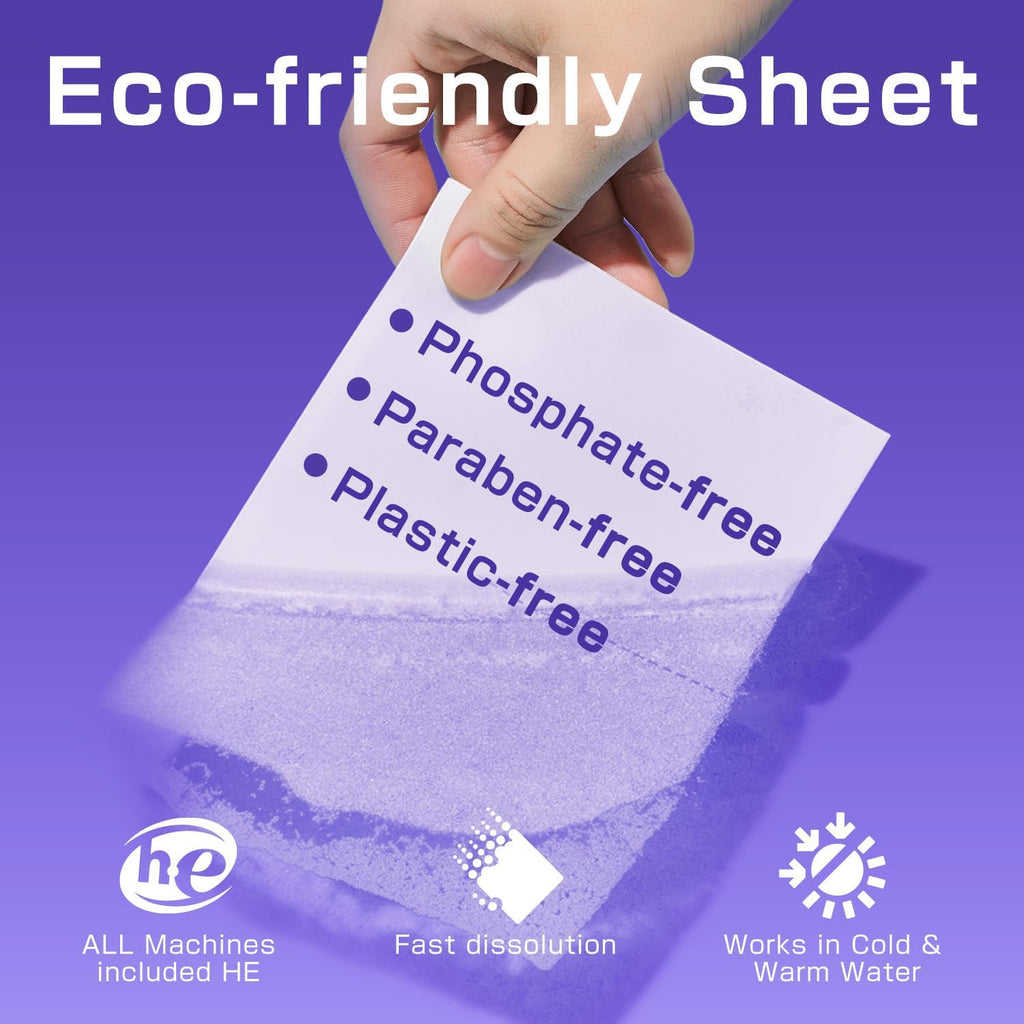 Laundry Detergent Sheets, Lavender, Up to 240 Loads, Eco Strips