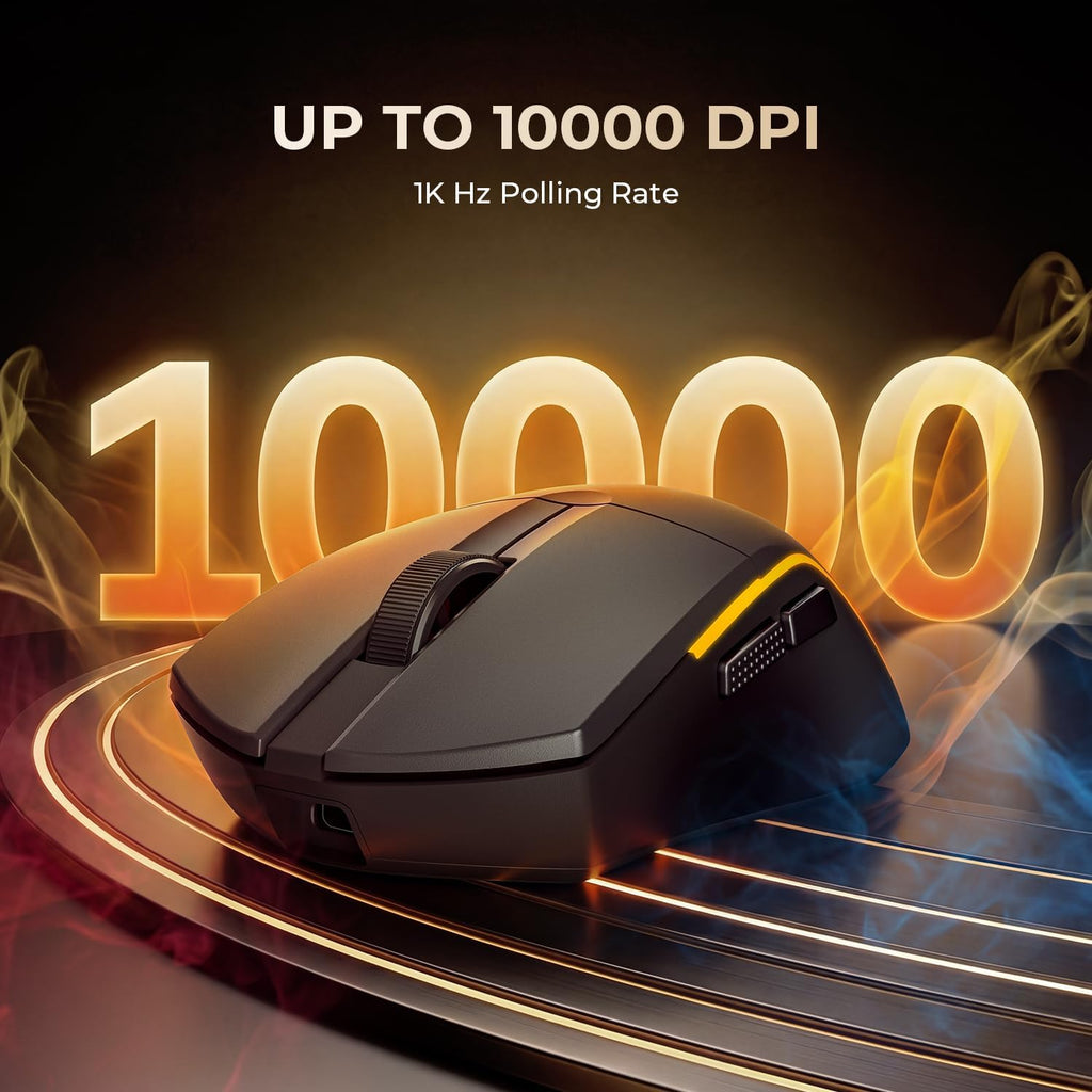 S156 Wireless Keyboard and Mouse with Tri-Mode, Mechanical Feel Keyboard and 4800 DPI 61G Ultra-Light Gaming Mouse