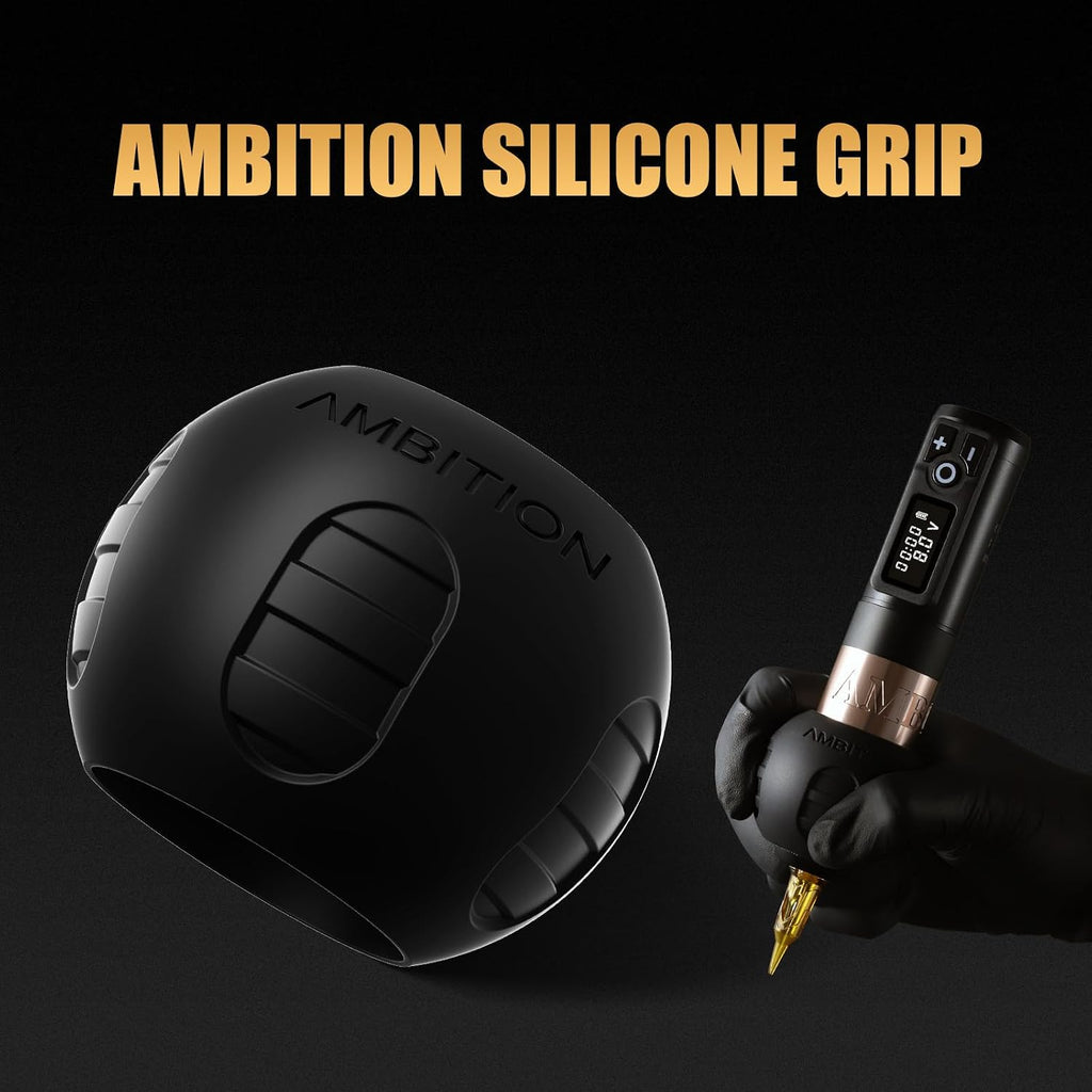 54mm Tattoo Grip Cover, 3pcs Food Grade Silicone Tattoo Gun Wrap High Temperature Sterilizable Supply for 32mm-34mm